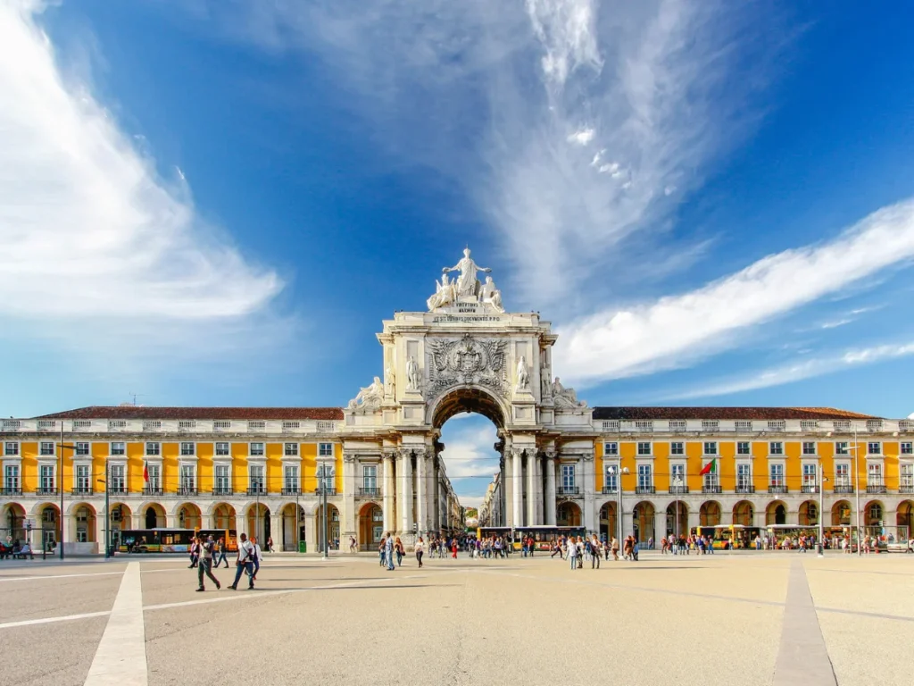 Arch at the Praca do Comercio in Lisbon