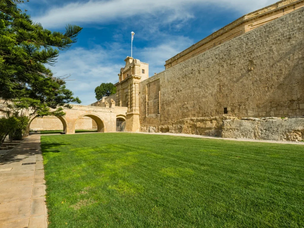 City gate entrance in Mdina, Malta