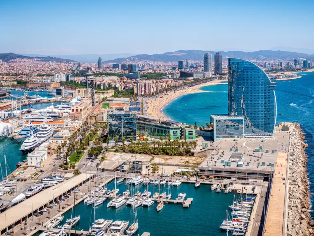 Port Vell and the famous hotel W in Barcelona 2